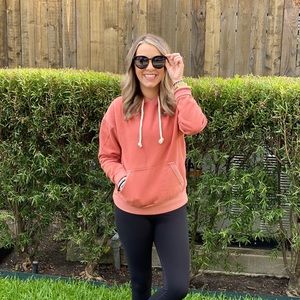 Peach colored hoodie